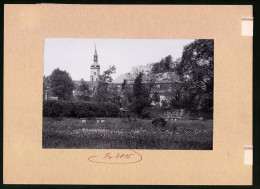 Fotografie Brück & Sohn Meissen, Ansicht Pulsnitz, Parkanlage Mit Blick Auf Das Schloss  - Lieux