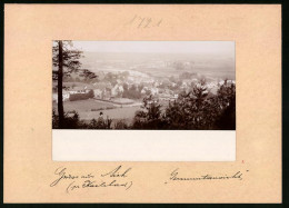 Fotografie Brück & Sohn Meissen, Ansicht Aich Bei Karlsbad, Blick Vom Berg Auf Den Ort  - Lieux