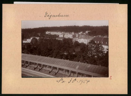 Fotografie Brück & Sohn Meissen, Ansicht Marienbad, Blick über Die Kolonnade Auf Die Jägerstrasse  - Lieux