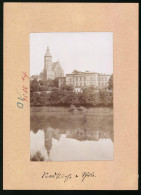 Fotografie Brück & Sohn Meissen, Ansicht Penig I. S., Blick Auf Die Schule Und Stadtkirche  - Places