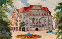 73801704 Dresden Elbe Palasthotel Weber Kuenstlerkarte  - Dresden
