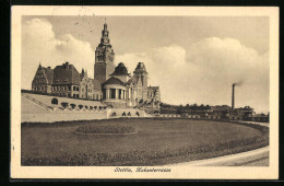 AK Stettin, Hakenterrasse Von Gartenanlage Aus Gesehen  - Pommern