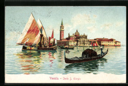 Lithographie Venezia, Isola S. Giorgio  - Venetië (Venice)