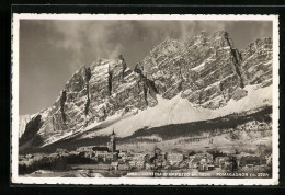 Cartolina Cortina D`Ampezzo, Panorama Des Ortes Mit Pomagnon  - Autres & Non Classés