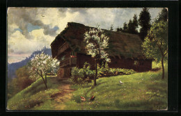 Künstler-AK Heinrich Hoffmann: Bauernhaus Im Schwarzwald Im Frühling  - Autres & Non Classés