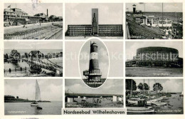 73762312 Wilhelmshaven Suedstrand Kaiser Wilh Bruecke Hafeneinfahrt Rathaus Arng - Wilhelmshaven