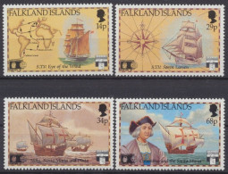 Falklandinseln, Schiffe, MiNr. 548-551, Postfrisch - Falklandinseln