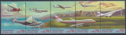 Uno Genf, Flugzeuge, MiNr. 314-318 Zd, Postfrisch - Other & Unclassified