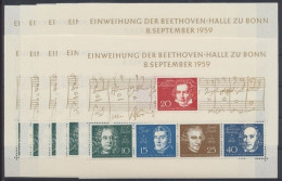 Deutschland (BRD), MiNr. Block 2, 10 Blöcke, Postfrisch - Unused Stamps