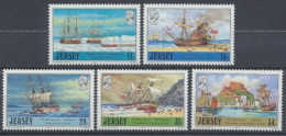 Jersey, Schiffe, MiNr. 409-413, Postfrisch - Jersey