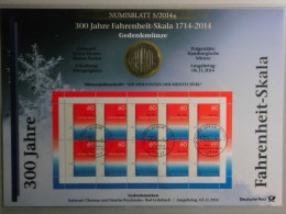 BRD, Numisblatt 5/2014, 300 Jahre Fahrenheit-Skala - Sonstige & Ohne Zuordnung