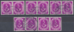Deutschland (BRD), Michel Nr. 125 WP 5 Paare, Gestempelt - Used Stamps