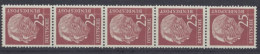 Deutschland (BRD), Michel Nr. 186 Y R 5er Streifen, Postfrisch/MNH - Roller Precancels