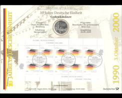 BRD, Numisblatt 4/2000, 10 Jahre Deutsche Einheit - Autres & Non Classés