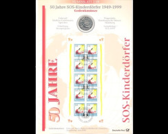 BRD, Numisblatt 2/1999, 50 Jahre SOS Kinderdörfer - Autres & Non Classés