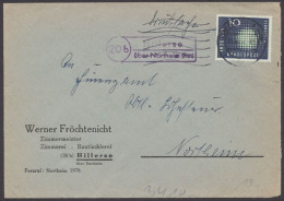 Hillerse über Northeim, Landpoststempel Auf Brief , 1957 - Autres & Non Classés
