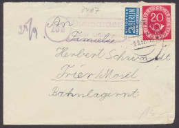 Diemarden über Göttingen, Landpoststempel Auf Kleinen Brief, 1952 - Autres & Non Classés