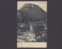 Königstein, Sächs. Schweiz, Ortsansicht Und Festung Königstein - Eglises Et Cathédrales