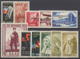 Saarland, MiNr. 357-367, Jahrgang 1955, Postfrisch - Altri & Non Classificati