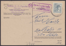 Immingerode über Duderstadt, Landpoststempel Auf Karte, 1947 - Other & Unclassified