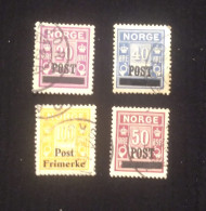 D)1929, NORWAY, STAMPS, SURCHARGED RATE FOR USE BY MAIL, USED - Other & Unclassified