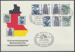 Berlin, MiNr. W 83-W 88 Auf 2 Umschlägen, ESST Berlin, FDC - Zusammendrucke