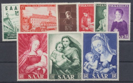 Saarland, MiNr. 348-356, Jahrgang 1954, Postfrisch - Andere & Zonder Classificatie