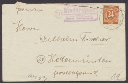 Niedernjesa über Göttingen, Landpoststempel Auf Bedarfsbrief, 1946 - Sonstige & Ohne Zuordnung