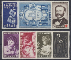 Saarland, MiNr. 341-347 Jahrgang 1953, Postfrisch - Sonstige & Ohne Zuordnung