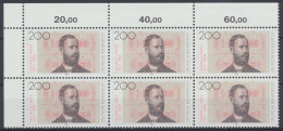 Deutschland (BRD), MiNr. 1710, 6er Block, Eckrand Links Oben, Postfrisch - Unused Stamps