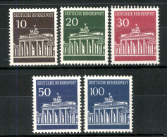 Deutschland (BRD), MiNr. 506-510 V, Mit Zählnummern, Postfrisch - Roulettes