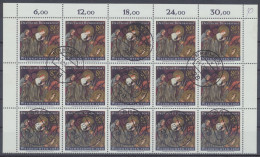 Deutschland (BRD), MiNr. 1303, 15erBogenteil, Oberrand, Gestempelt - Gebraucht