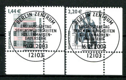Deutschland (BRD), MiNr. 2306-2307, Eckränder Rechts Unten, Gestempelt - Used Stamps