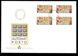 Schweden, Automatenmarken, MiNr. 2, 6 Werte, FDC - Sonstige & Ohne Zuordnung