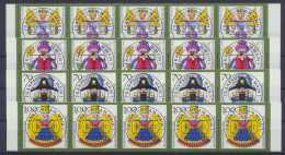 Deutschland (BRD), MiNr. 1484-1487, Fünferstreifen, Gestempelt - Used Stamps
