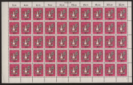 Berlin, MiNr. 350, 50er Bogen, FN 2, Zudruck Berlin, Postfrisch - Unused Stamps