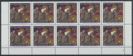 Deutschland (BRD), MiNr. 1303, 10erBogenteil, FN 1, Unterrand, Postfrisch - Unused Stamps