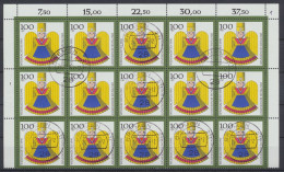 Deutschland (BRD), MiNr. 1487, 15er Bogenteil, Gestempelt - Used Stamps