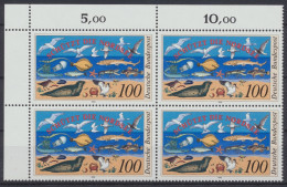 Deutschland (BRD), MiNr. 1454, Viererblock, Eckrand Links Oben, Postfrisch - Unused Stamps