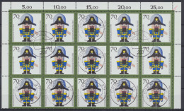 Deutschland (BRD), MiNr. 1486, 15er Bogenteil, Gestempelt - Used Stamps