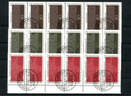 Deutschland (BRD), MiNr. 1105-1107, Senkrechter 6er Bogenteil, Gestempelt - Used Stamps