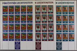 Liechtenstein, MiNr. 1061-1063, 20er Kleinbogen, Postfrisch - Other & Unclassified