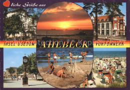 72336968 Ahlbeck Ostseebad Hotels Standuhr Promenade Strand Sonnenuntergang Seeb - Sonstige & Ohne Zuordnung