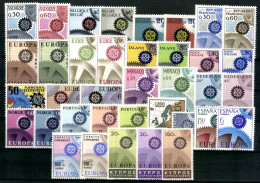 Europa Union (CEPT), Jahrgang 1967, 19 Länder, Postfrisch - Komplette Jahrgänge