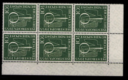 Deutschland (BRD), MiNr. 217, 6er Block, Eckrand Links Unten, Postfrisch - Unused Stamps
