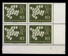 Deutschland (BRD), MiNr. 367 X, VB, Eckr. Re. Unten, Formnr. 1, Postfrisch - Unused Stamps