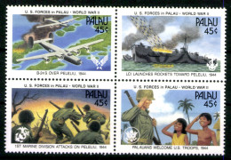 Palau, MiNr. 402-405 Viererblock, Militär, Postfrisch - Palau