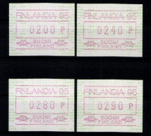 Finnland, Automaten, MiNr. 21, 4 Werte, Postfrisch - Other & Unclassified