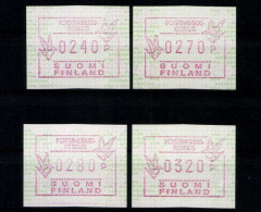 Finnland, Automaten, MiNr. 28, 4 Werte, Postfrisch - Autres & Non Classés
