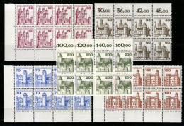 Berlin, MiNr. 532-540, 8er Blöcke, Randstücke, Postfrisch - Ongebruikt